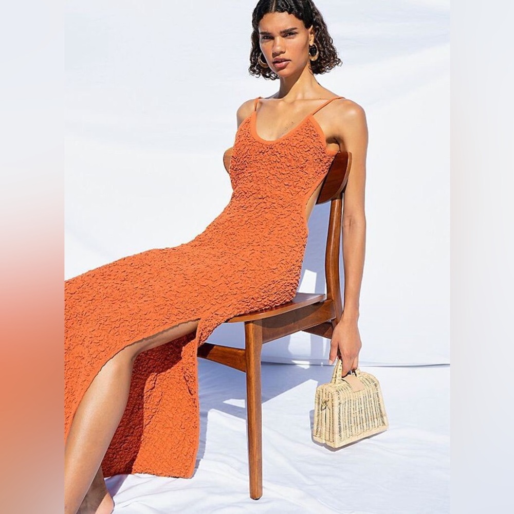 Free People Za Za Smocked Midi Dress